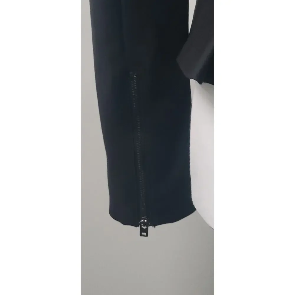 bebe Black‎ Peplum Zippered Jacket Size 6 (small)
